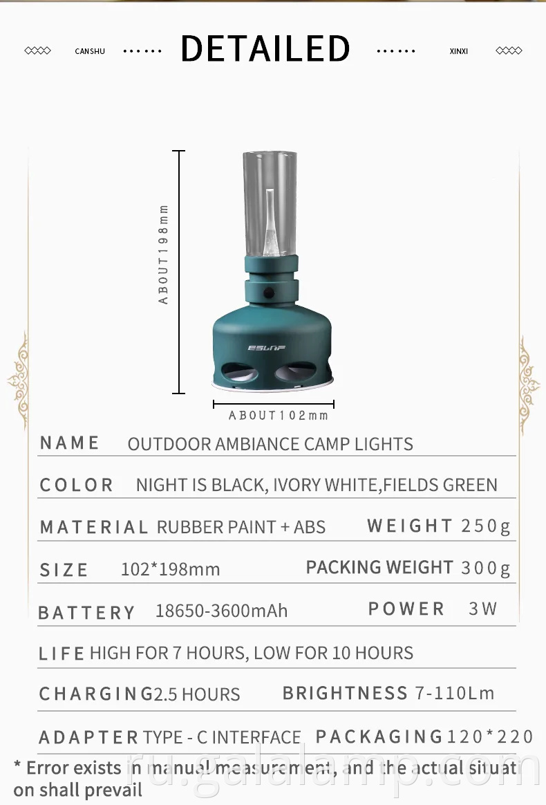 Современная USB -аккумуляторная лампа для керосина для внутреннего декора